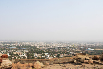 Naklejka premium Bellary, Karnataka - March 30, 2021: Beautiful top view of Bellary Fort.