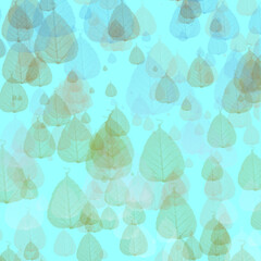 seamless pattern with leaves and flowers