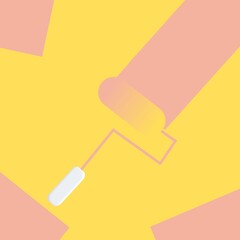 Abstract painting roller brush design pattern