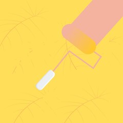 Abstract painting brush design pattern