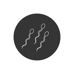 Cell sperm line white icon vector illustration