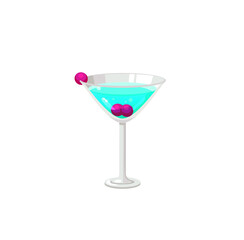 beautiful bright color cocktail illustration on background