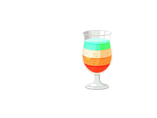 beautiful bright color cocktail illustration on background