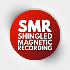 SMR - Shingled Magnetic Recording acronym, technology concept background