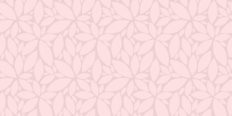 Abstract pink leaves seamless pattern vector background