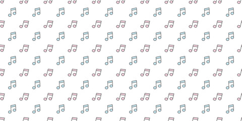 Music notes seamless pattern vector background