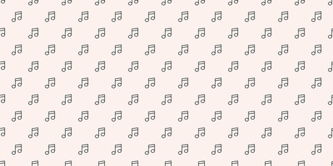 Music notes seamless pattern vector background