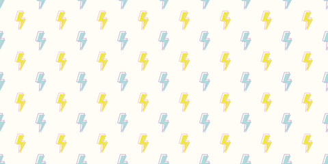 Thunder seamless pattern vector background