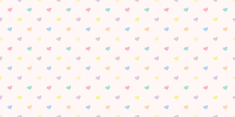 Colorful hearts seamless pattern vector background