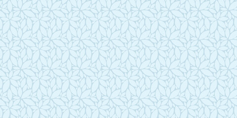 Blue leaves seamless pattern vector background