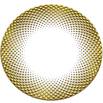 This circular golden artwork is design in Photoshop CC. It looks amazing on any Image.