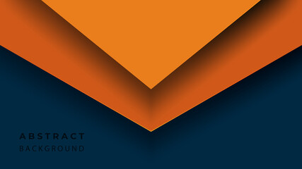 Orange abstract background with papercut style