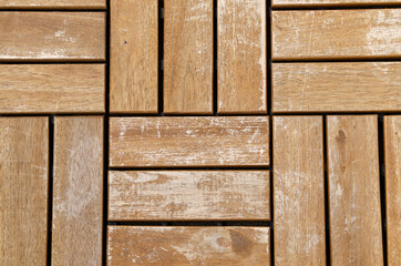 Wooden floor panels close up