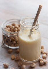 Chick peas milk with chick peas