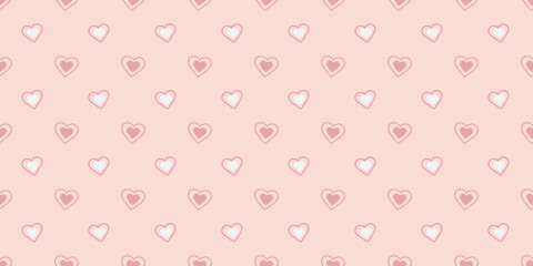 Cute hearts seamless pattern vector background