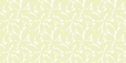 Yellow leaves seamless pattern vector background