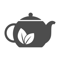 herbal tea in teapot silhouette vector icon isolated on white background. herbal tea in teapot icon for web, mobile apps, ui design and print