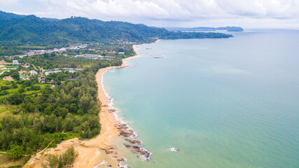 Obraz premium top view: landscape of khao lak beach Phangnga.Thailand,