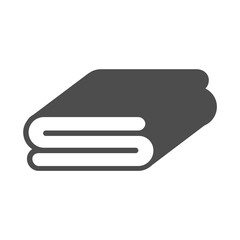 towel silhouette vector icon isolated on white background. towel icon for web, mobile apps, ui design and print