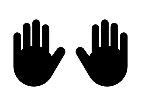 Stylized Cute Hand Silhouette Icons. Vector Image.