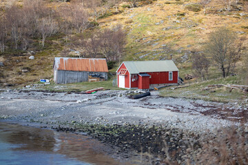 Old boathouse Sømna,Helgeland,Nordland county,Norway,scandinavia,Europe