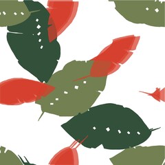 Colorful leaves abstract design pattern artwork