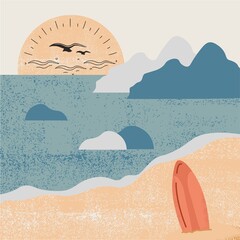 abstract beech rising sun design pattern