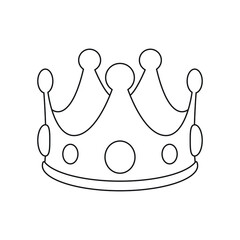 Crown line icon royal vector symbol
