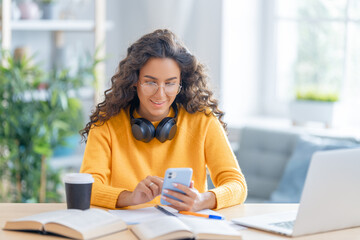 woman working in office