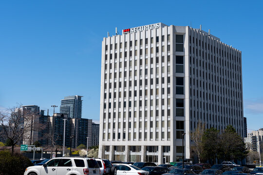 
Toronto, Canada - May 1, 2021: Securitas office building in North York Toronto, Canada. Securitas AB is a security services, monitoring, consulting and investigation group, based in Stockholm, Sweden