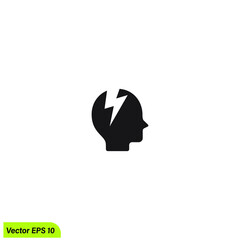 head icon dizzy symbol simple design element