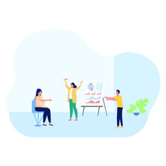 illustration of a family with children