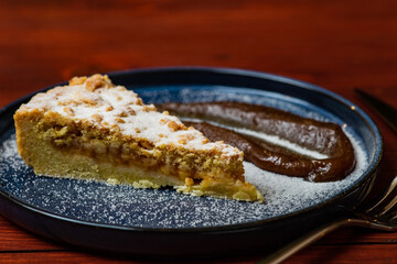 Apple pie with sugar