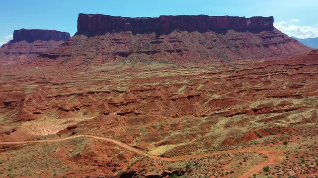 Aerial drone view over central Utah