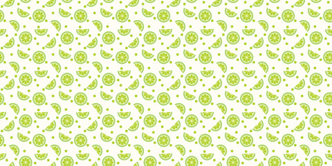 Lime seamless repeat pattern vector background