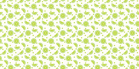 Lime seamless repeat pattern vector background