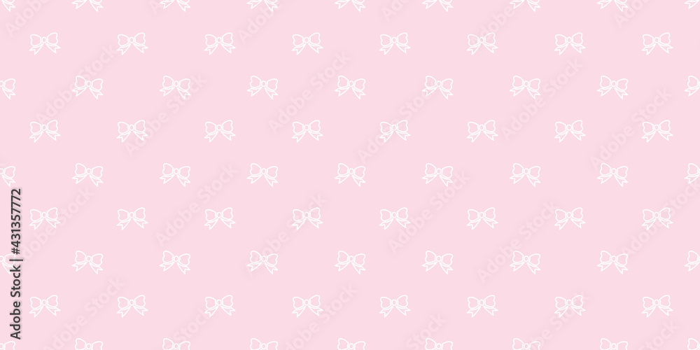 Poster Cute bow seamless repeat pattern vector background