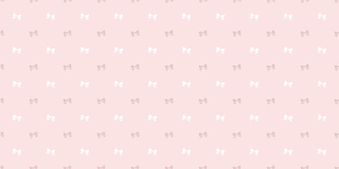 Cute bow seamless repeat pattern vector background