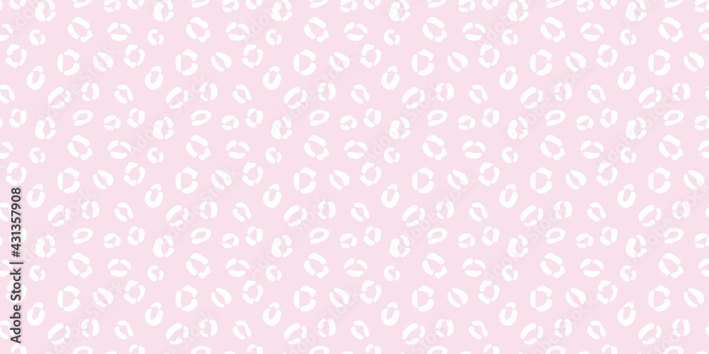 Poster pastel pink cheetah seamless repeat pattern vector background