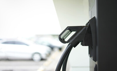 DC Quick charger Connector for EV Car in Charging Station, Side View