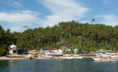 Fototapeta na wymiar Fishing Village, Puerto Galera, Philippines