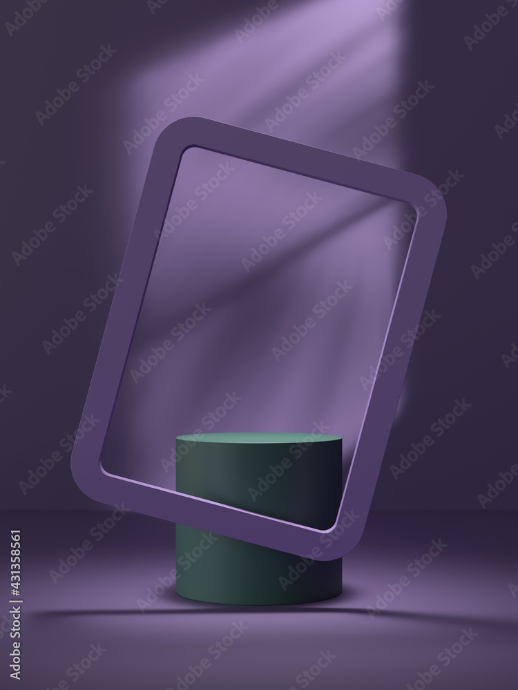 Poster abstract background minimal style for product branding. mock up scene and empty space. 3d render