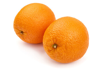 Fresh orange, isolated on white background. High resolution image.