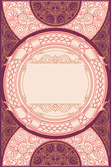 Vintage ornate elegant decorative card