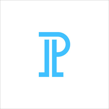 letter P pillar logo design vector