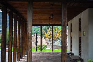 Old Tbilisi with carving balconies