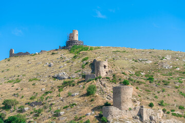 Balaklava Bay, Sevastopol. Old military fortifications to repel an attack