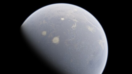 Planet and stars, beauty of deep space