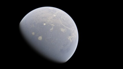 Planet and stars, beauty of deep space