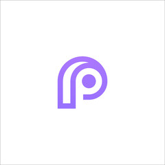 letter P logo design vector